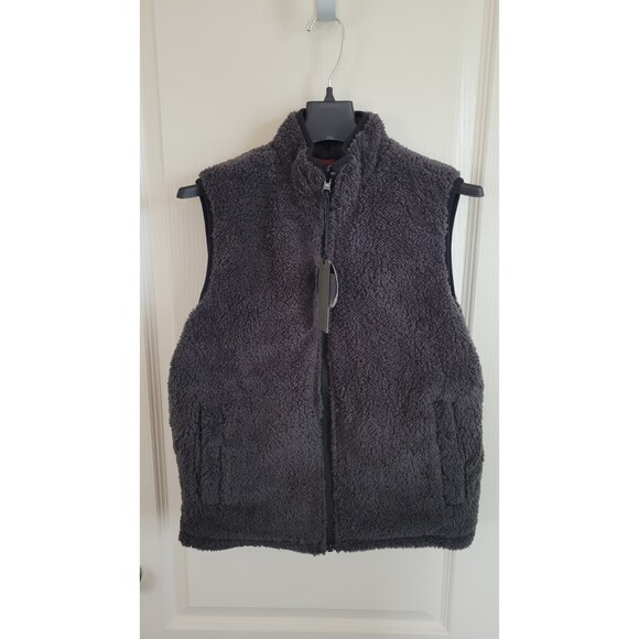 NWT Boy's Vest Puffer Reversible Buffalo David Bitton Fleece Vest Medium - Picture 1 of 5